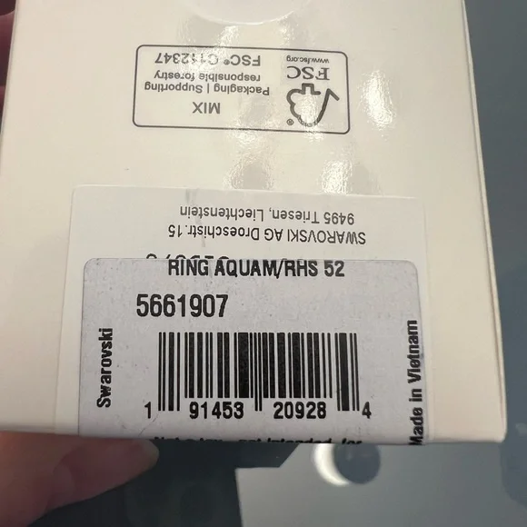 Swarovski Matrix Ring, blue - Picture 4 of 6